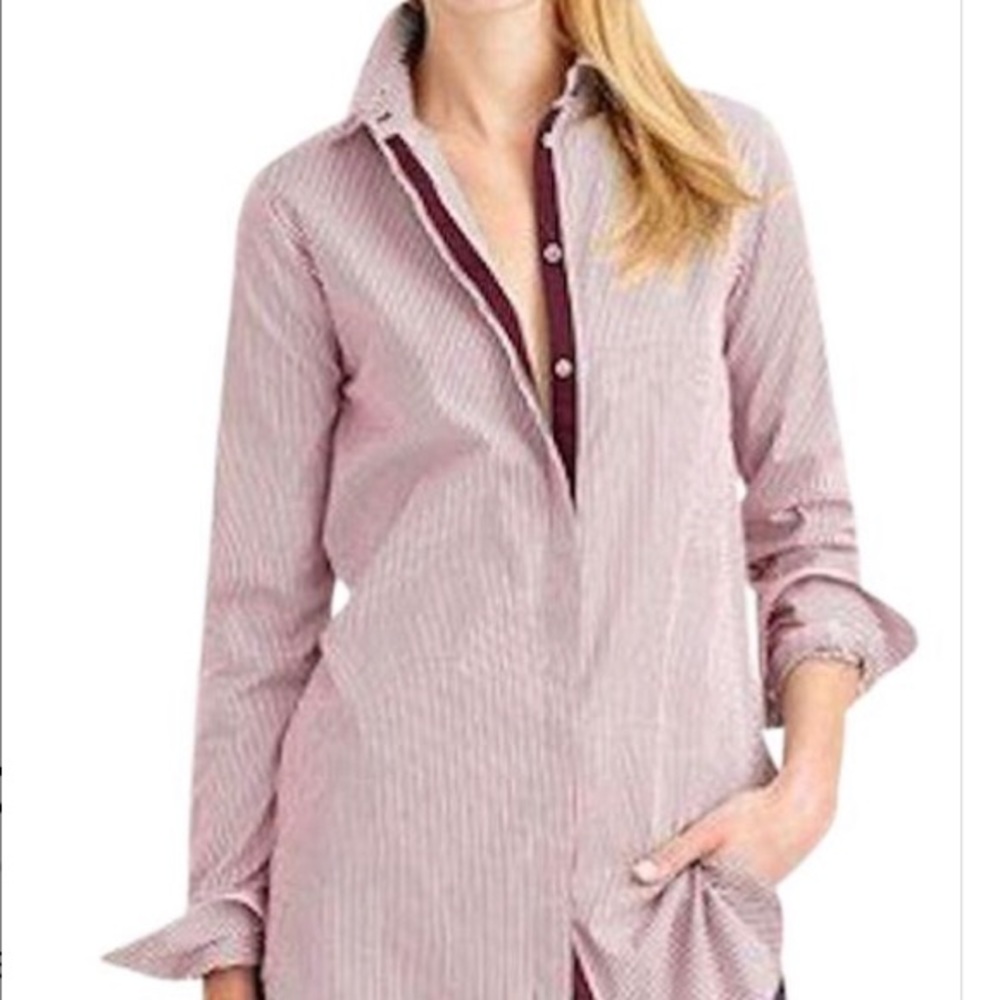 J. Crew striped button down tunic